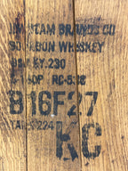 Repurposed Authentic Bourbon Barrel Lid Sign