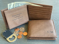 Brown Leather Bi Fold Wallet