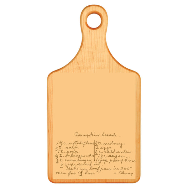 Engraved Cutting Board - Maple Paddle
