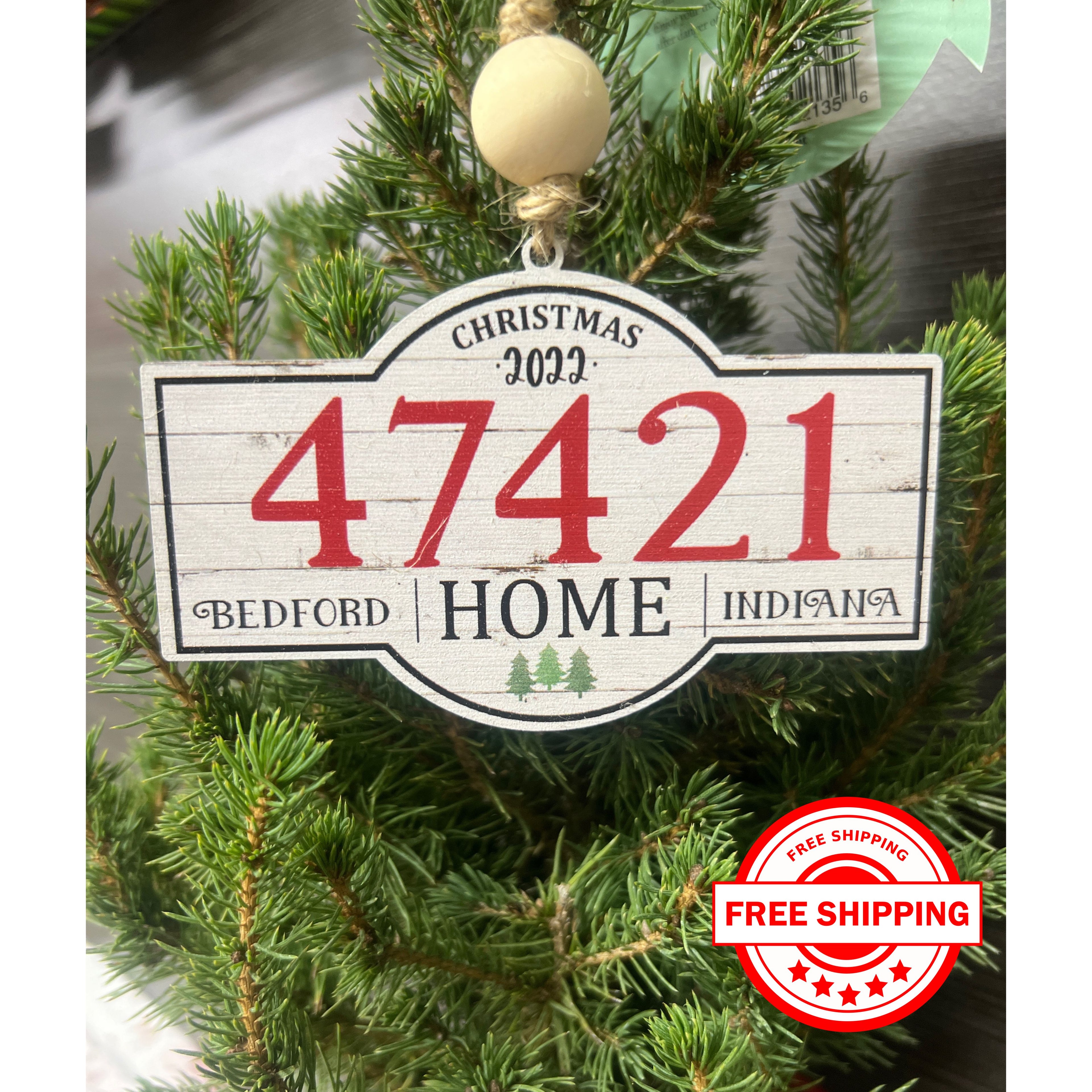 Old Fashioned Zip Code Sign Ornament