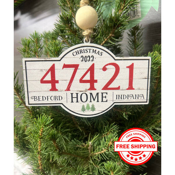 Old Fashioned Zip Code Sign Ornament